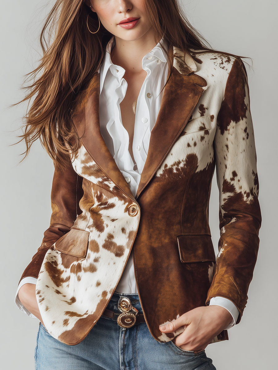 SAVINA | Blazer Vintage Animal Print