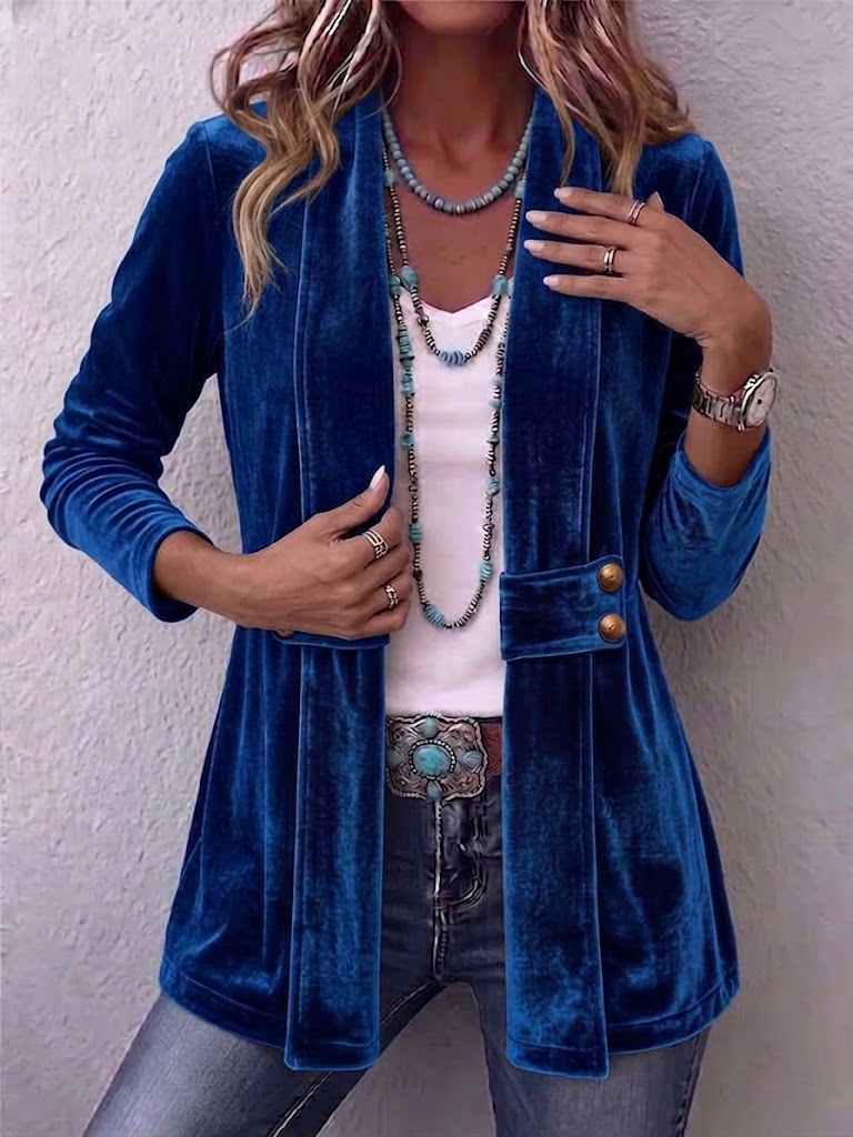 HOLLIWELL | Chaqueta Vintage Solapa Manga Larga Abierta
