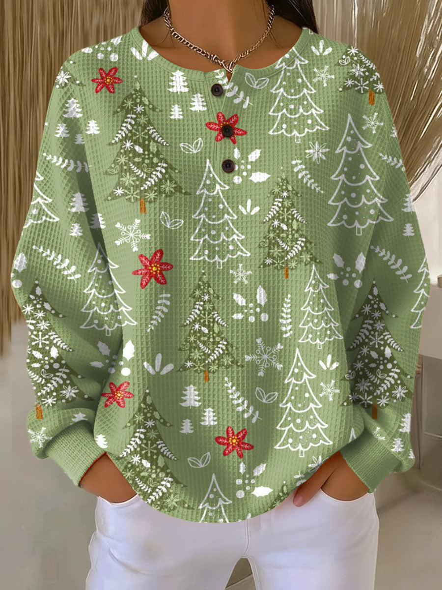 INGRID | Jersey con Motivo de Árbol de Navidad