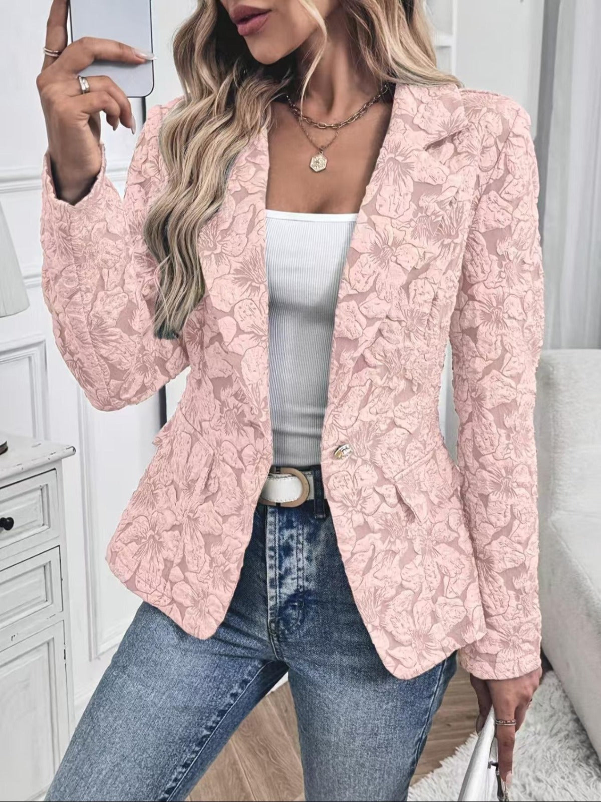 PALOMA | Blazer Jacquard Paisley Entallado
