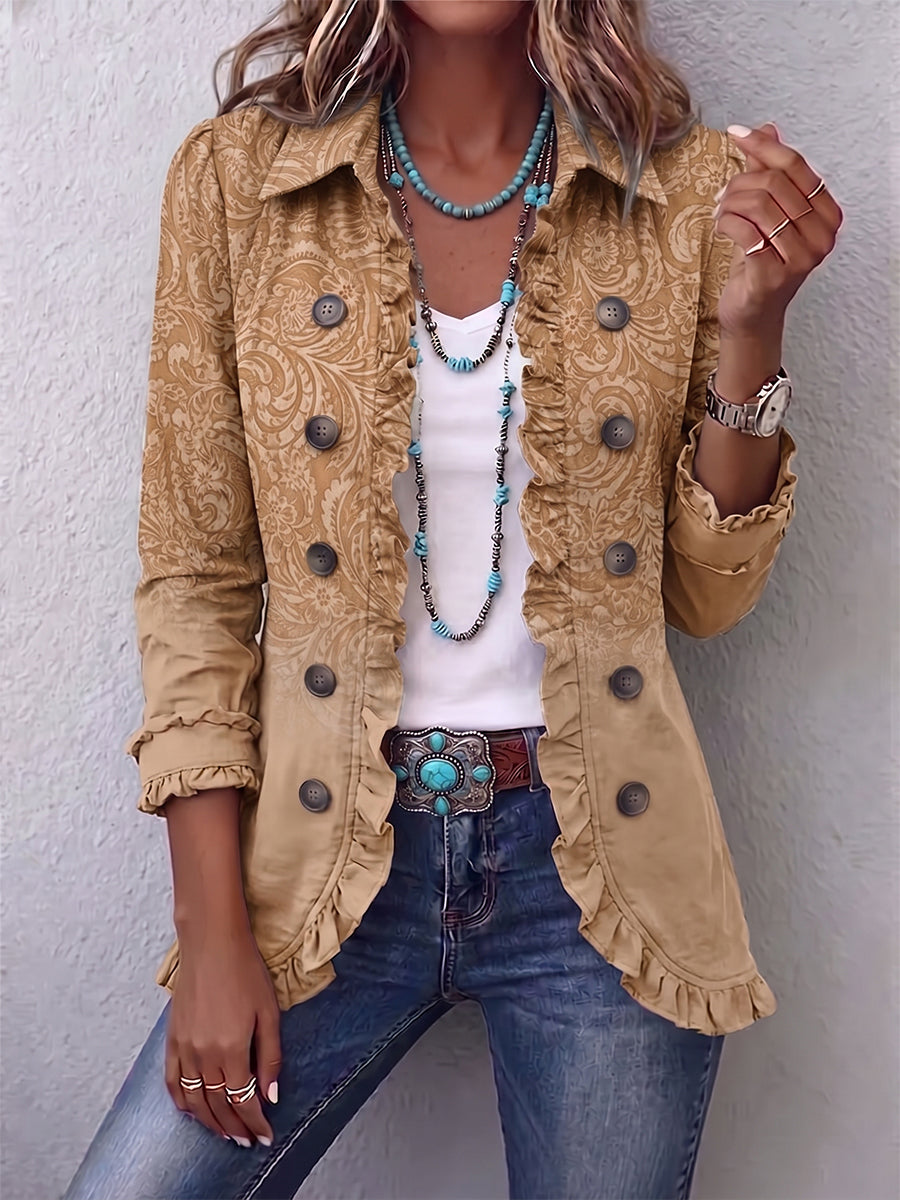 CRESTELLE | Chaqueta Estampado Western con Volantes