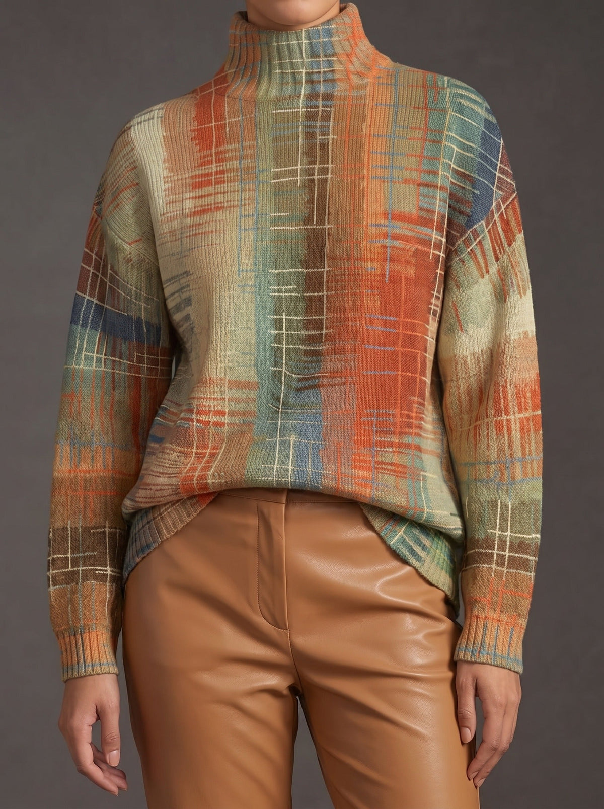 SORREL | Jersey de Cuello Alto Rayas Pintadas